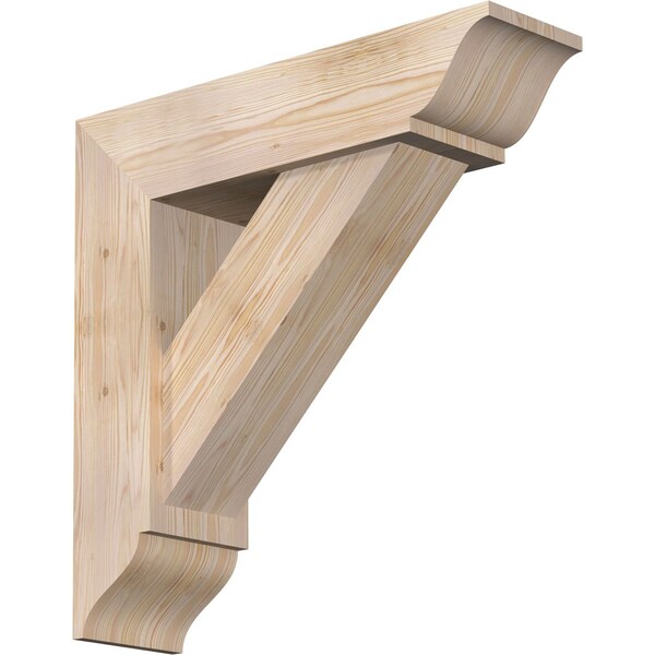 Ekena Millwork Traditional Traditional Smooth Bracket w/ Offset Brace, Douglas Fir, 7 1/2"W x 28"D x 28"H BKT0806X28X28TRA01SDF - main